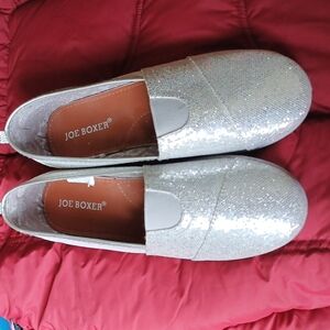 Joe Boxer Glitter Slip-on Shoes, 37.5 (7 Women, 5 Big Girls), New